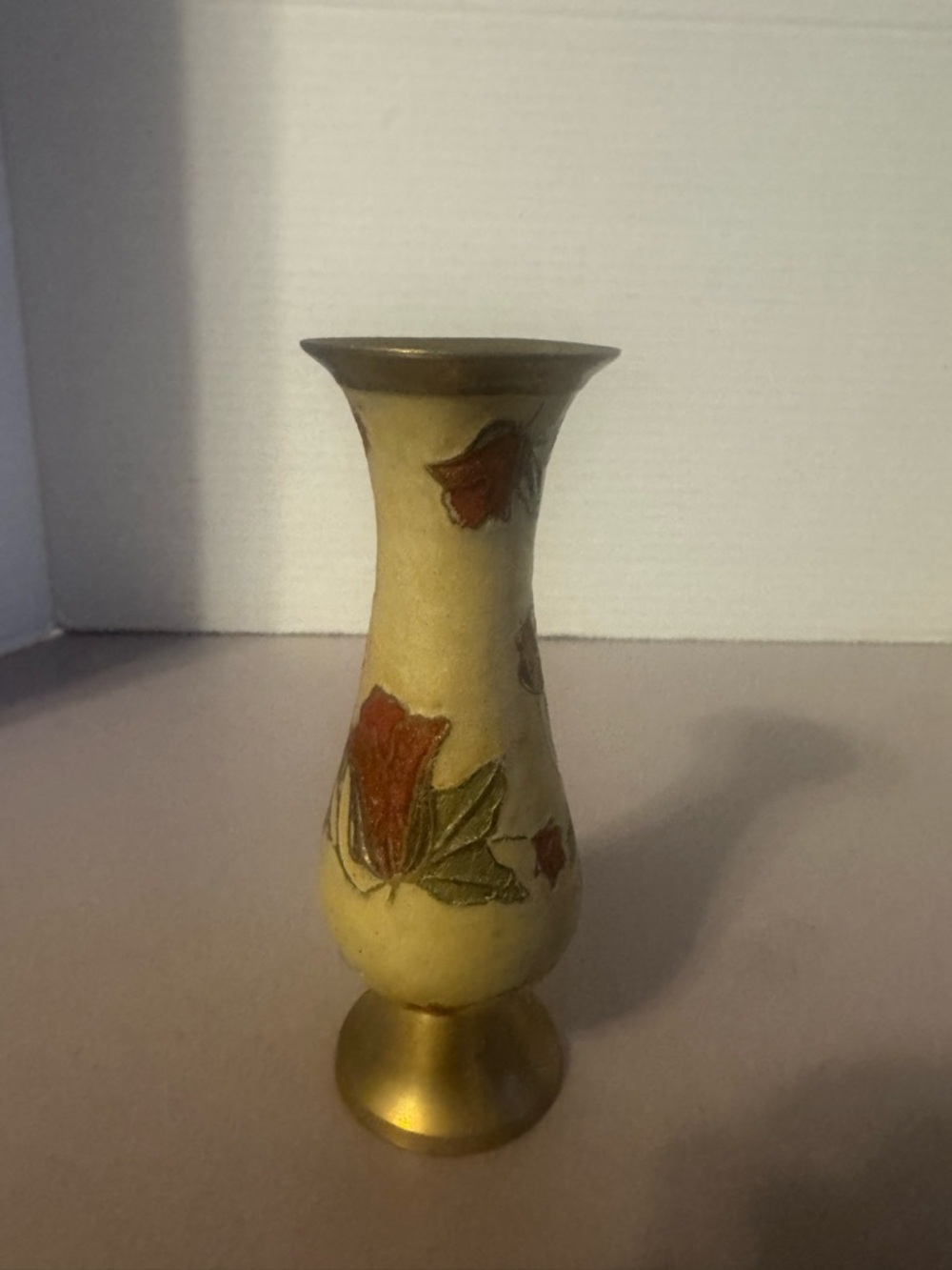 Vintage Small Enameled
Vase - Aged